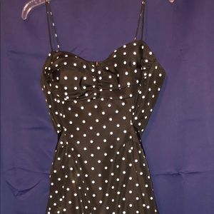 50s style polka dot swing dress